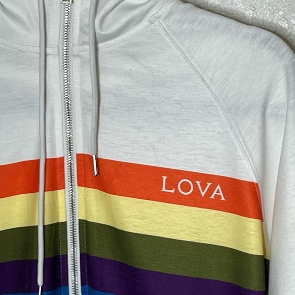 Lova Rainbow Hooded Jacket Sz Small - Picture 2 of 8